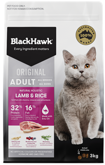 black hawk cat food lamb rice