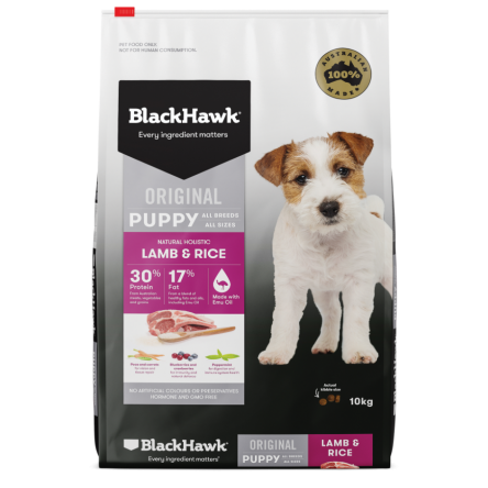 black hawk puppy food original lamb rice v10